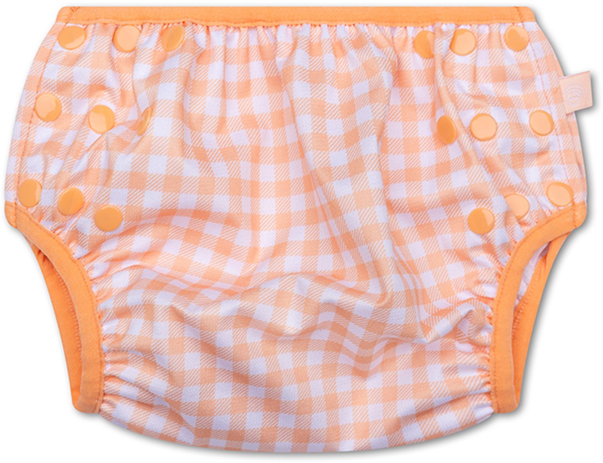 Grille du coucher du soleil | couche de bain lavable orange blanc