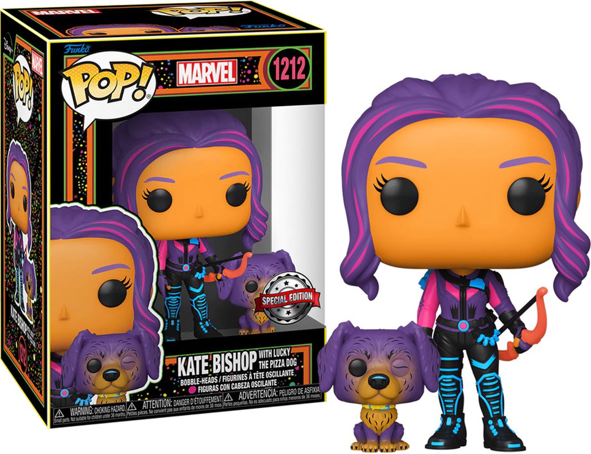 Funko-pop ! merveille : hawkeye (2021) - Kate Bishop avec Lucky Blacklight exclusif