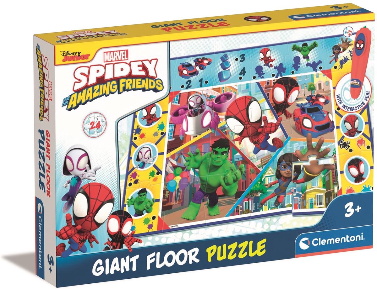 Clementoni Puzzle de sol grand interactif - Spidey