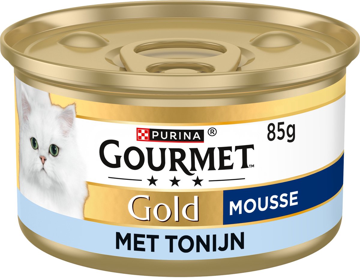Mousse dorée gourmande - nourriture humide pour chat - thon - 24 x 85 g