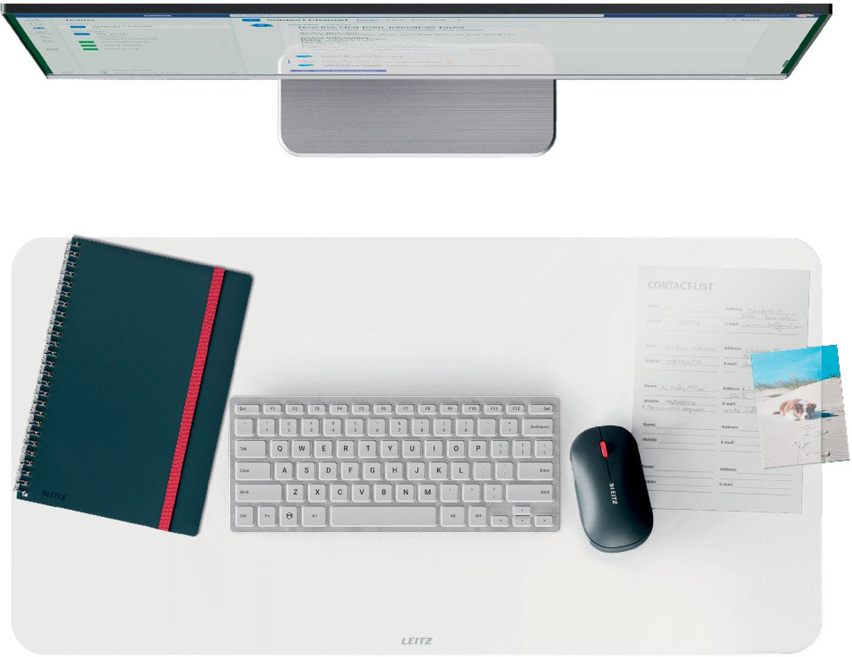 Leitz grand sous-main 70x36 cm - antidérapant et imperméable - sous-main - pour clavier souris - transparent