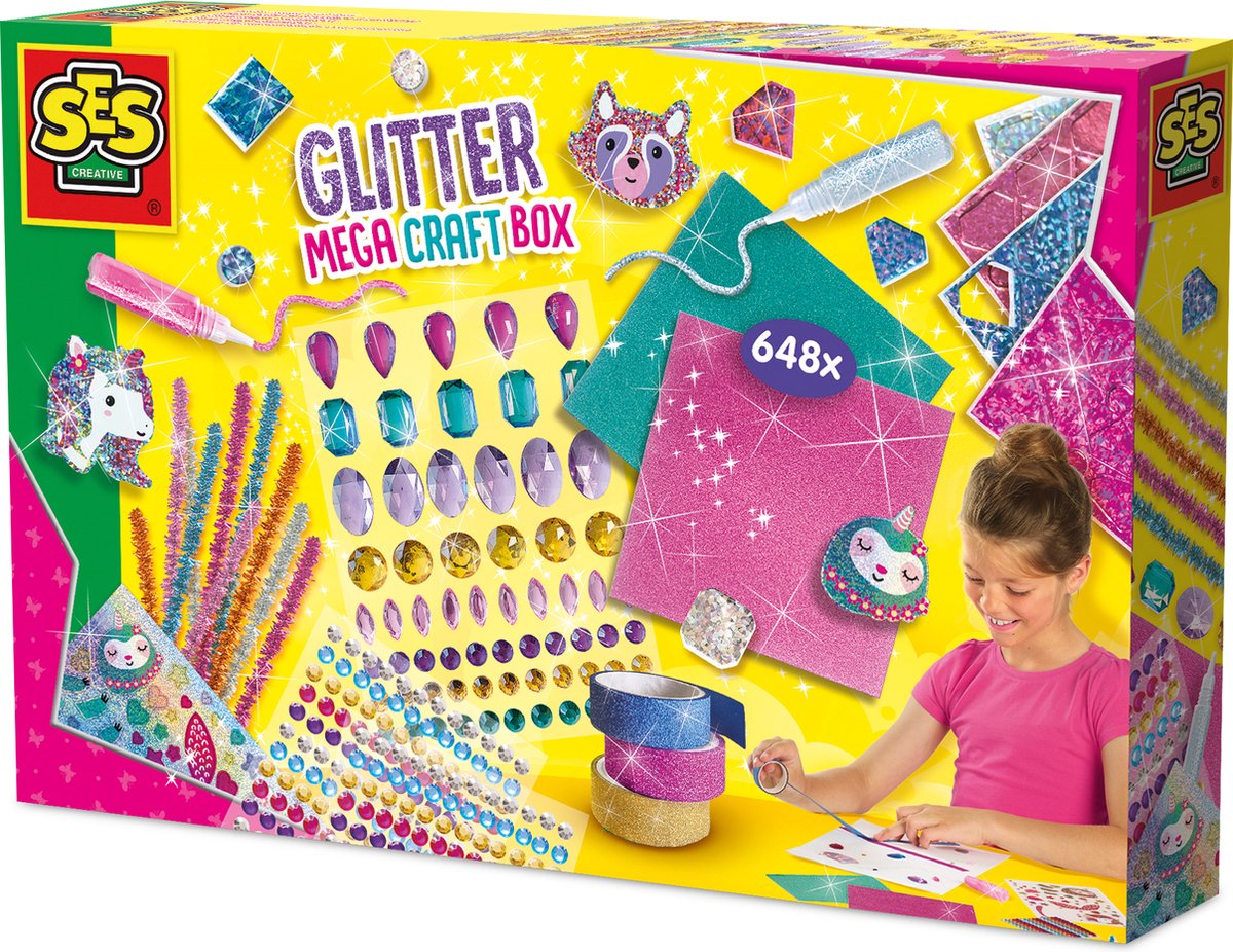 Méga boîte artisanale à paillettes Ses