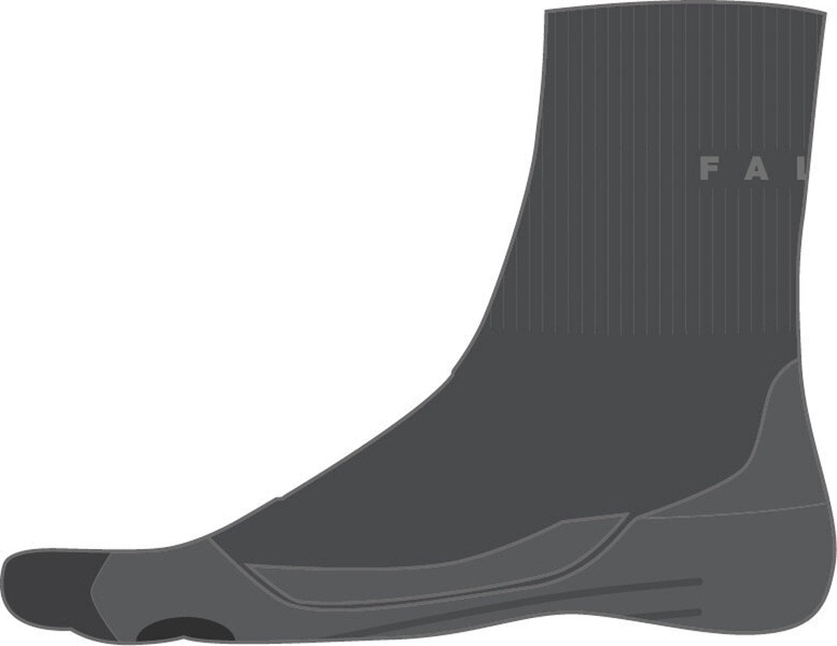 Falke tk2 chaussettes de marche courtes anti-ampoules en laine épaisse matière fonctionnelle femme gris - taille 37-38