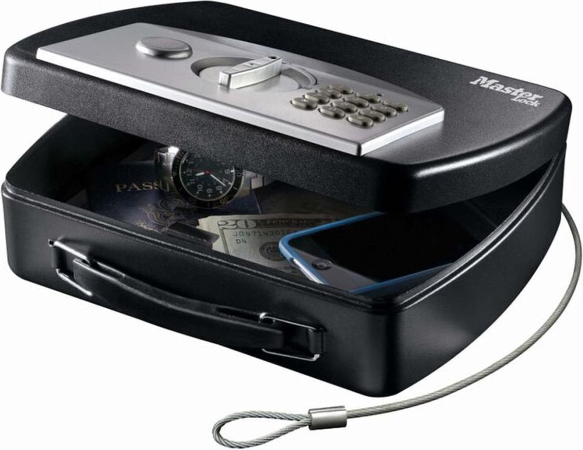 Coffre-fort numérique portable Masterlock Master Lock avec câble