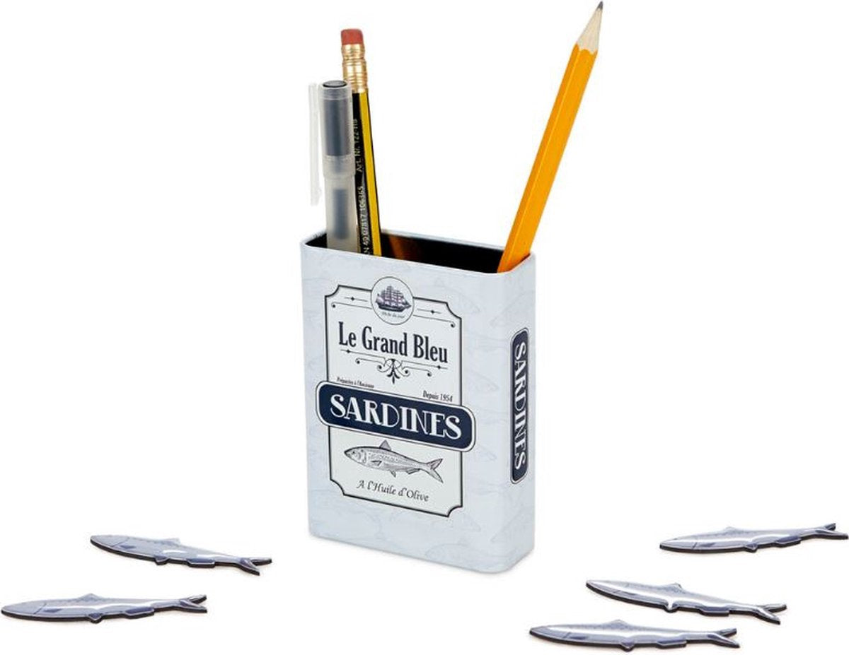 Balvi porte-stylo sardines magnétique 9,5 x 3 cm boîte 6 pièces