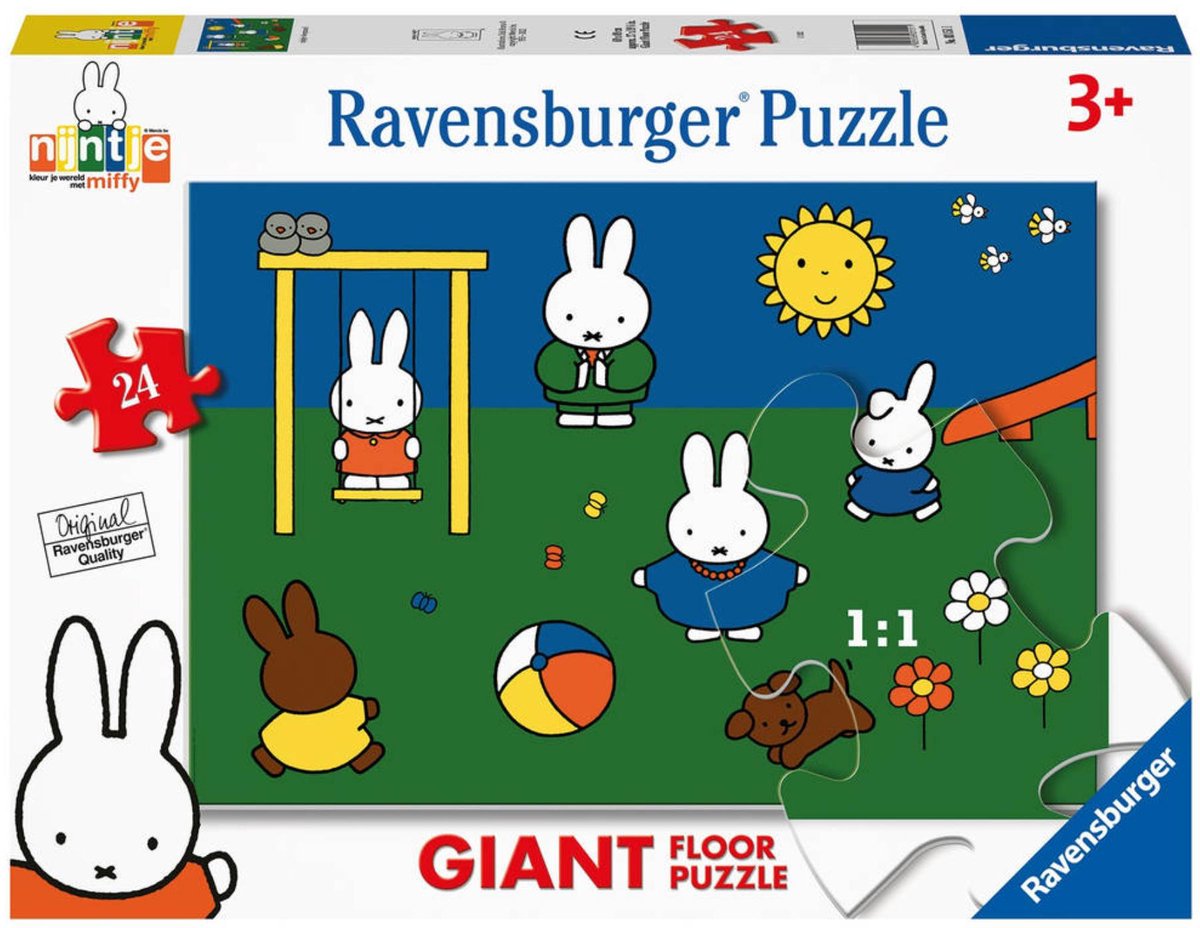 Ravensburger puzzle de sol méga Miffy 24 pièces | 2 pièces