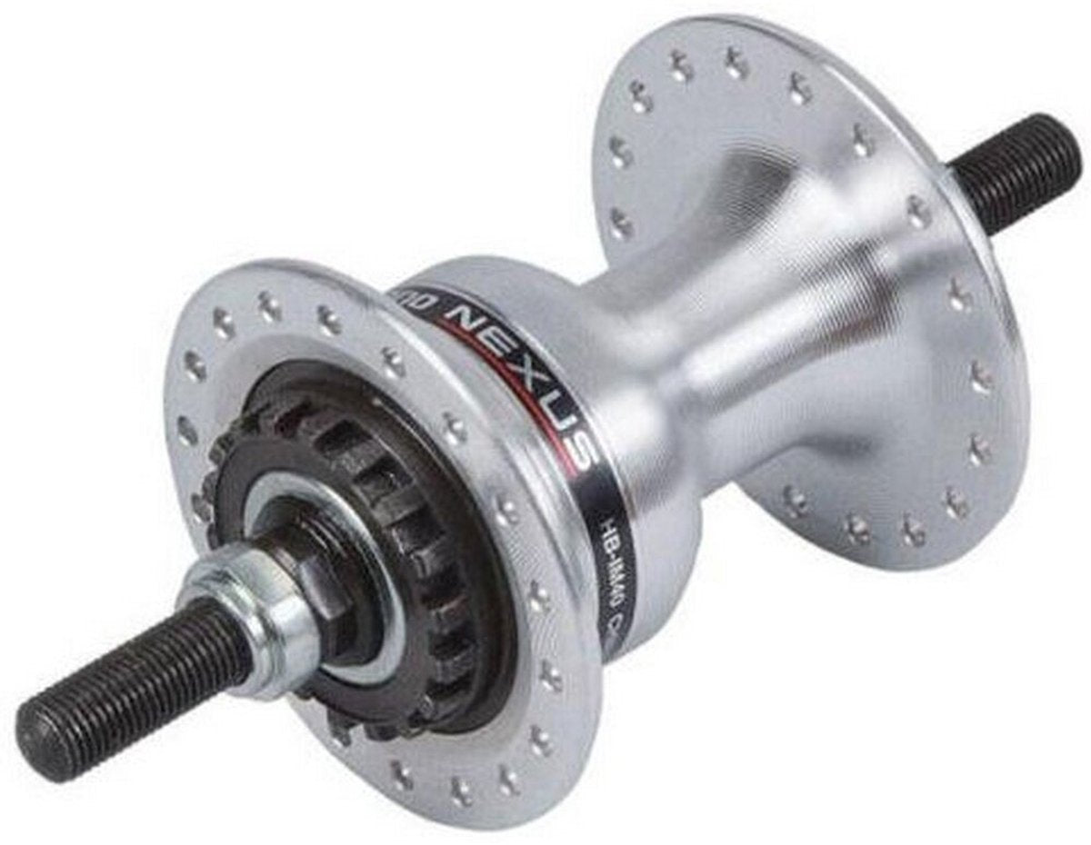Moyeu avant Shimano pour frein à rouleaux - 36 trous de rayons - argent - dimensions de montage 100 mm