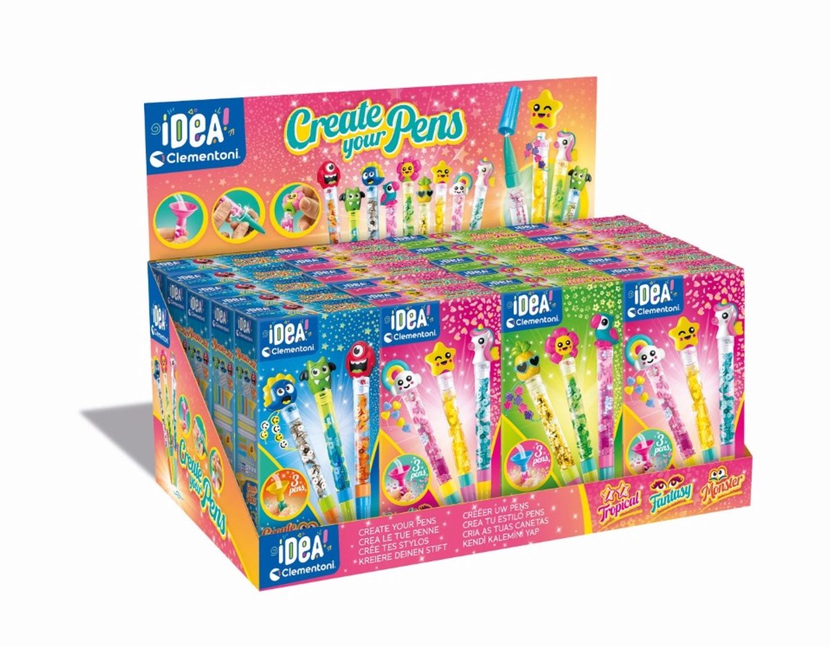 Idée Clementoni créer vos stylos 3 culs. diffuser..