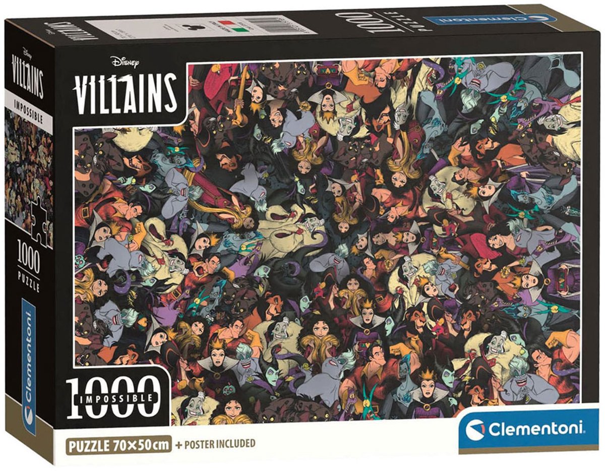 Clementoni Disney Impossible Les Méchants (Les Vilains) 1000 pièces