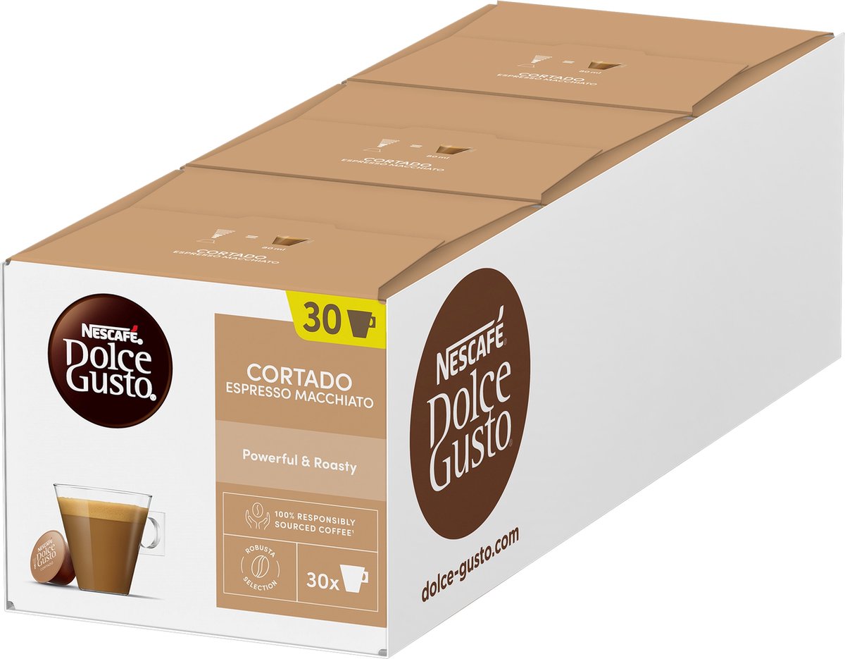 Nescafé dolce gusto capsules cortado espresso macchiato - 90 tasses à café pour 90 tasses de café