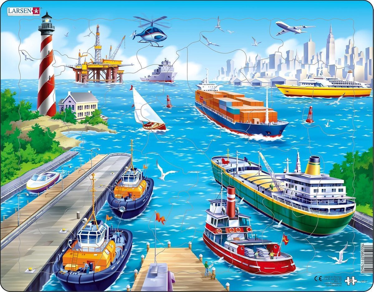 Selecta Larsen puzzle le port, 35 pcs.