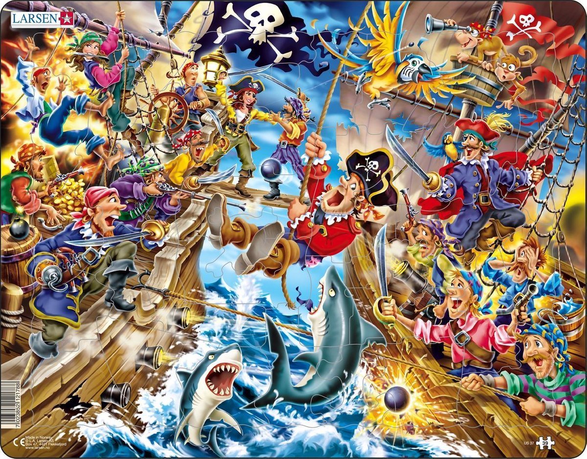 Selecta Larsen puzzle le combat des pirates, 39 pcs.