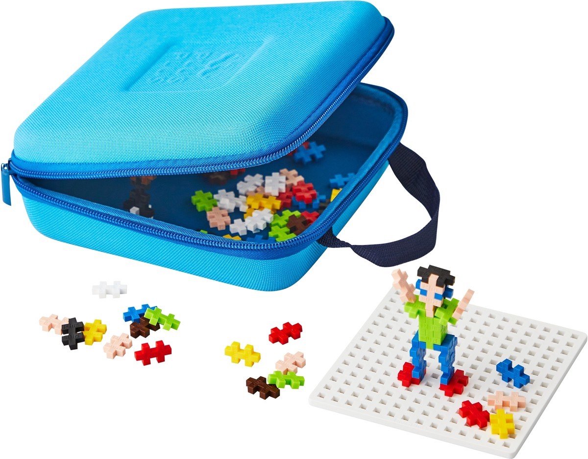 Sac de transport Plus-Plus Basic Play Case Ensemble de construction 100 pièces - 7012 - jouets de construction - jouets de construction - ensemble avec blocs de construction - à partir de 5 ans