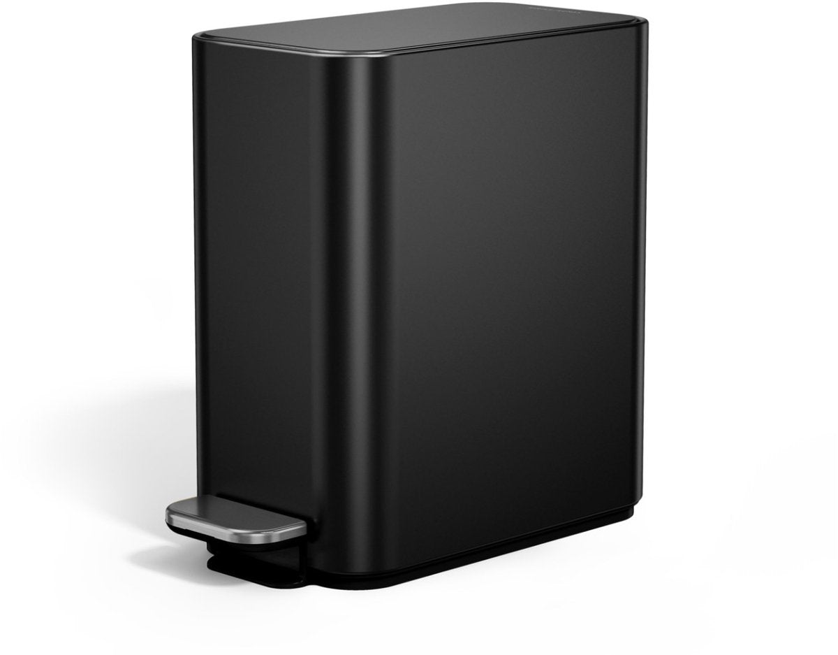 Poubelle à pédale simplehuman slim - 5 litres - noir mat - acier inoxydable