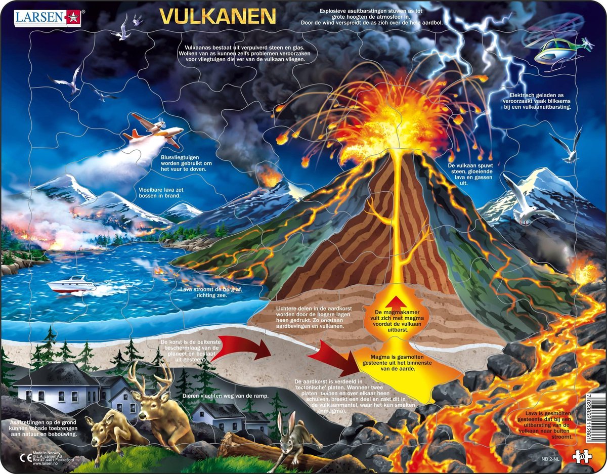 Selecta Larsen puzzle volcans, 70 pcs.