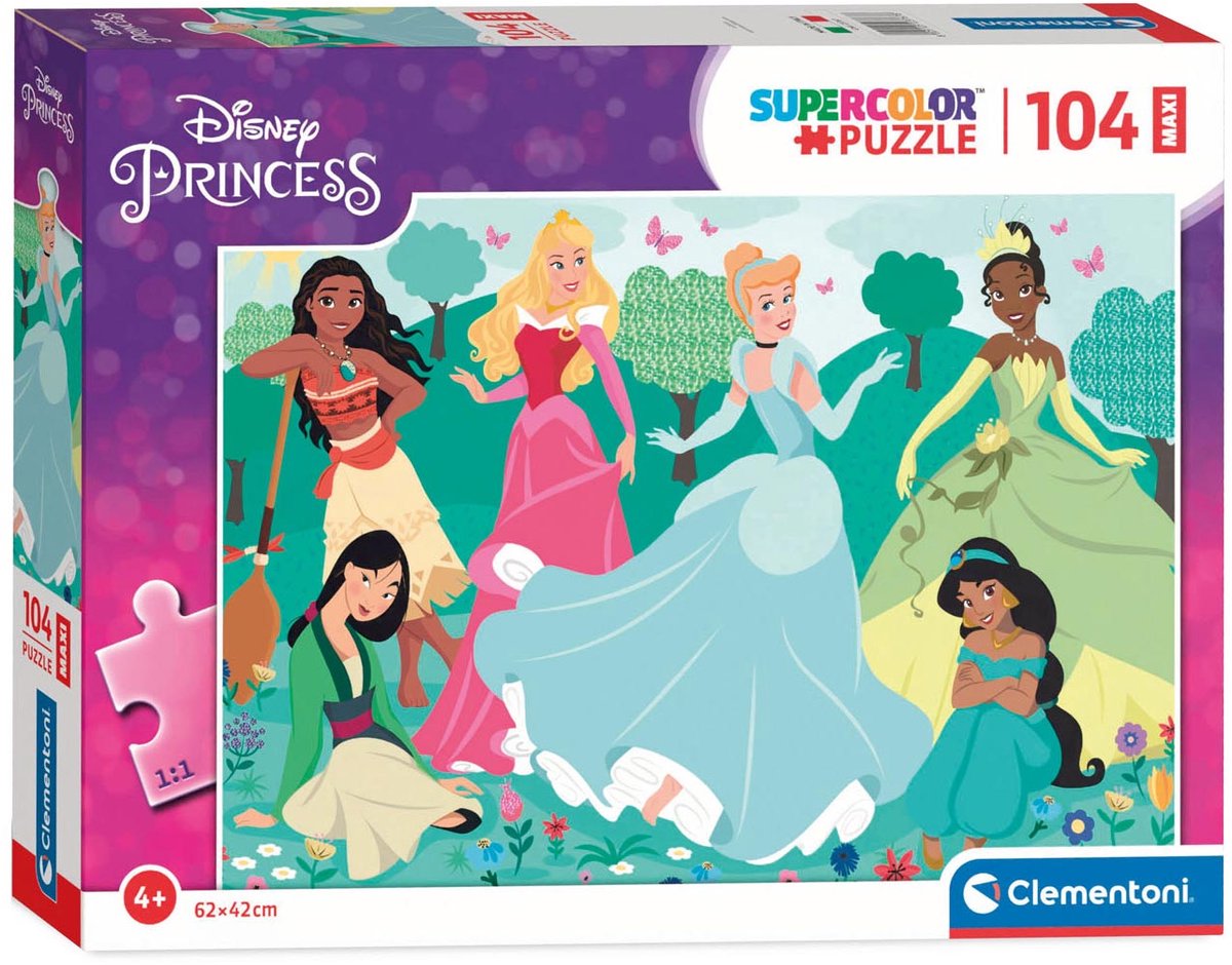 Clementoni maxi puzzle princesse disney, 104 pièces.