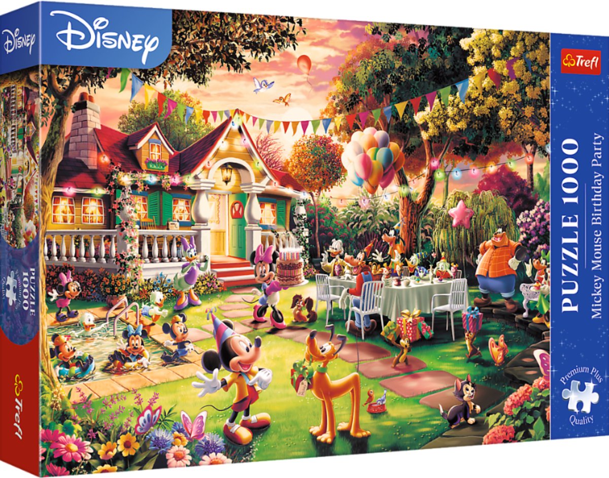Puzzle Trefl 1000 pièces - Anniversaire Mickey Mouse - Carton Disney.