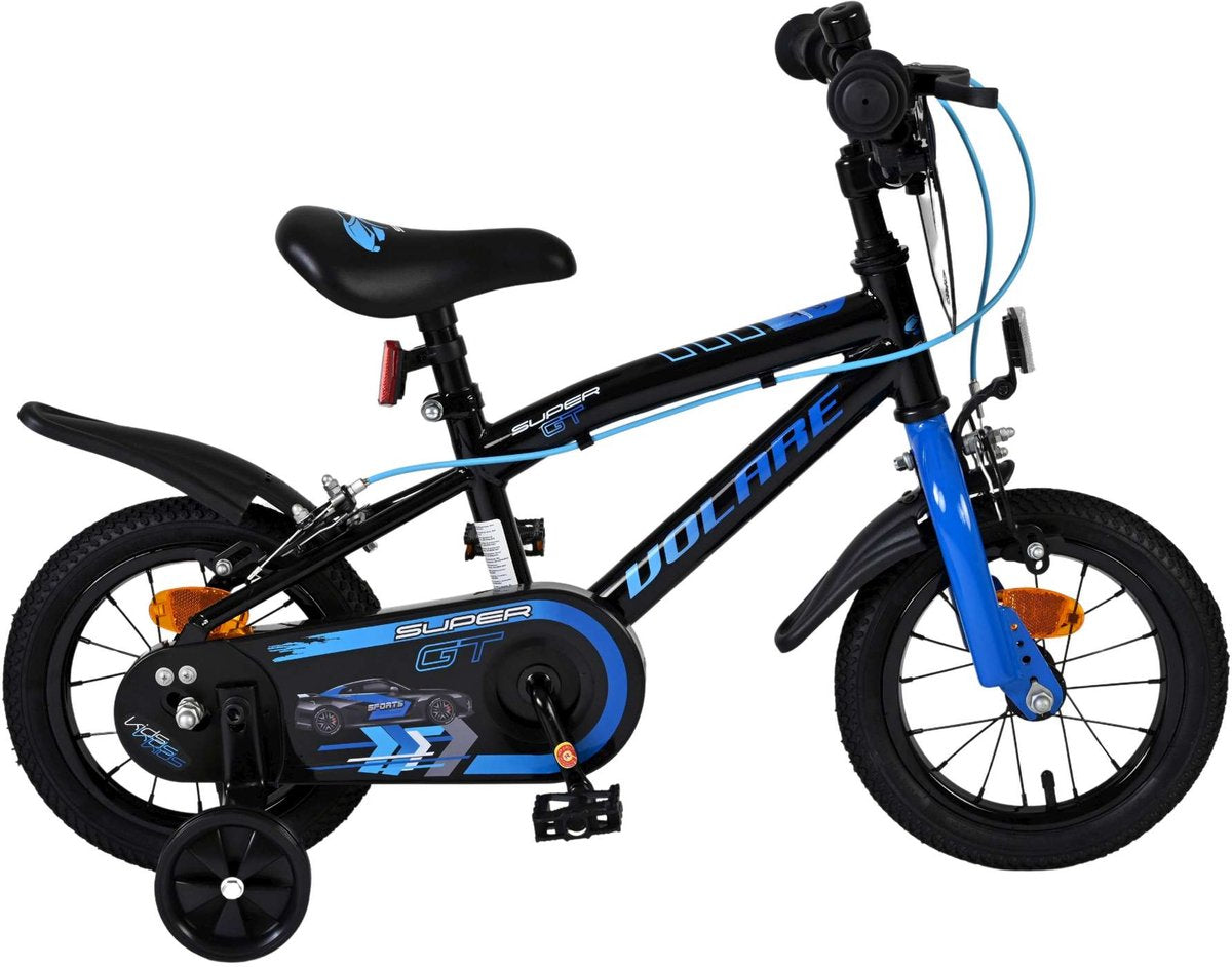 Vélo pour enfants Volare Super GT - Garçons - 12 pouces - Bleu - Deux freins à main