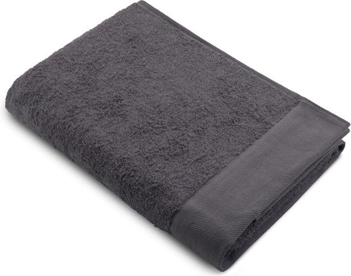 Serviette de bain Walra refaite coton gris anthracite 70x140