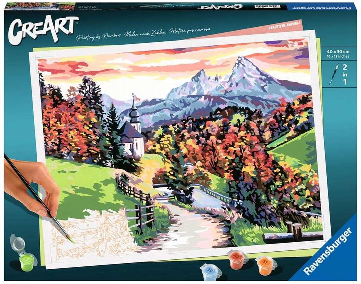 Ravensburger crée une belle peinture bavaroise par numéro