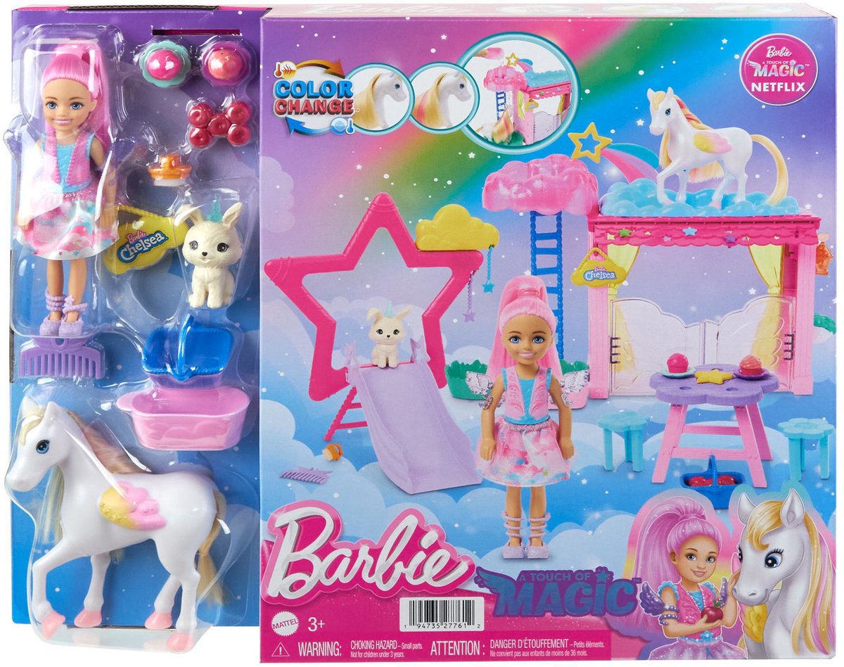 Barbie une touche de magie - coffret de jeu - avec poupée et accessoires