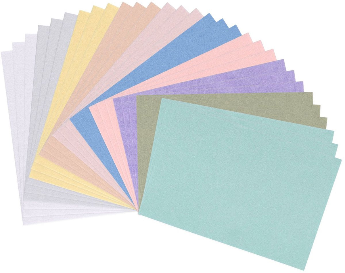 Vaessen creative vilt - a4 - 1 mm - 30 vellen hobbyvilt - 10 pastelkleuren