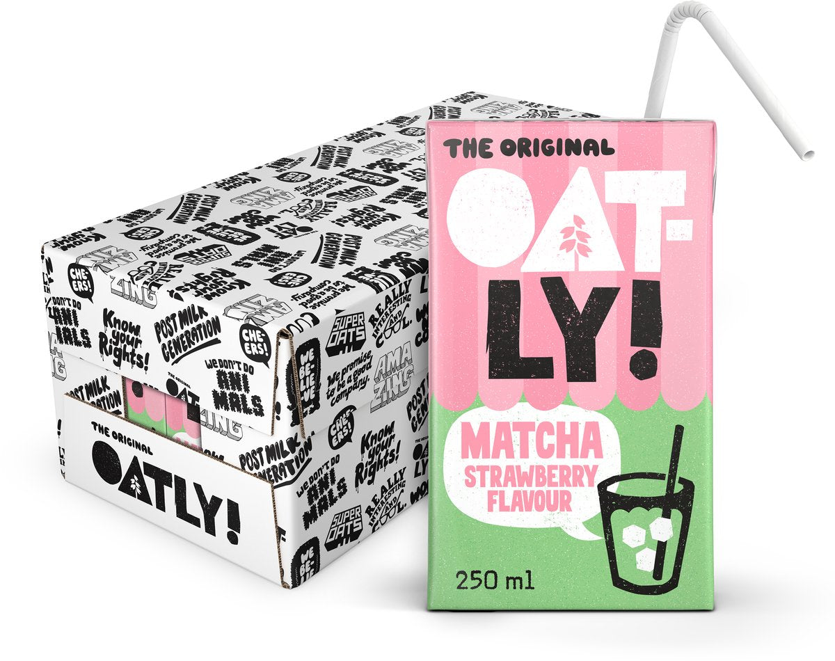 Oatly avoine matcha fraise - 12 x 0,250l pack économique