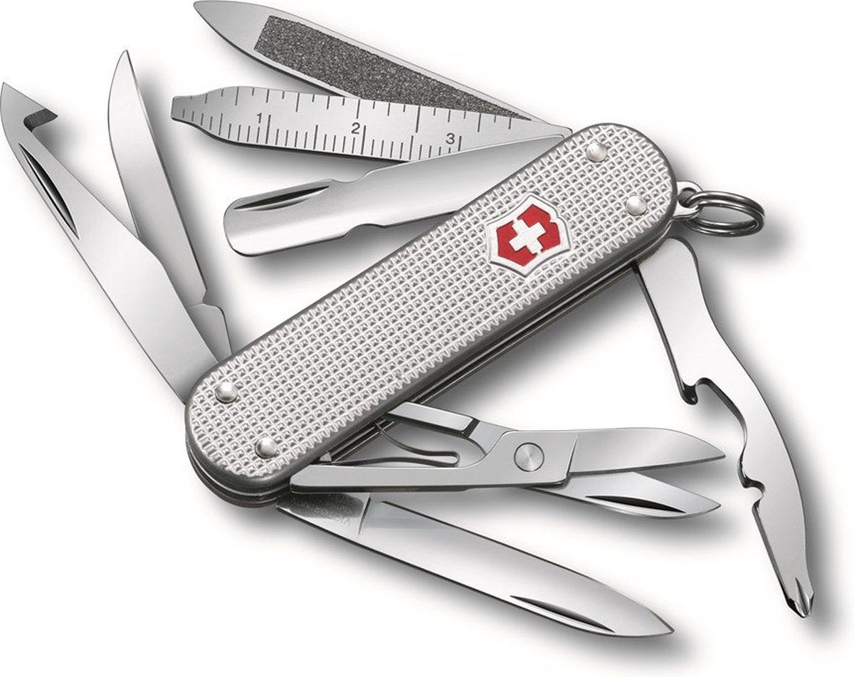 Couteau suisse Victorinox minichamp alox - 15 fonctions - argent