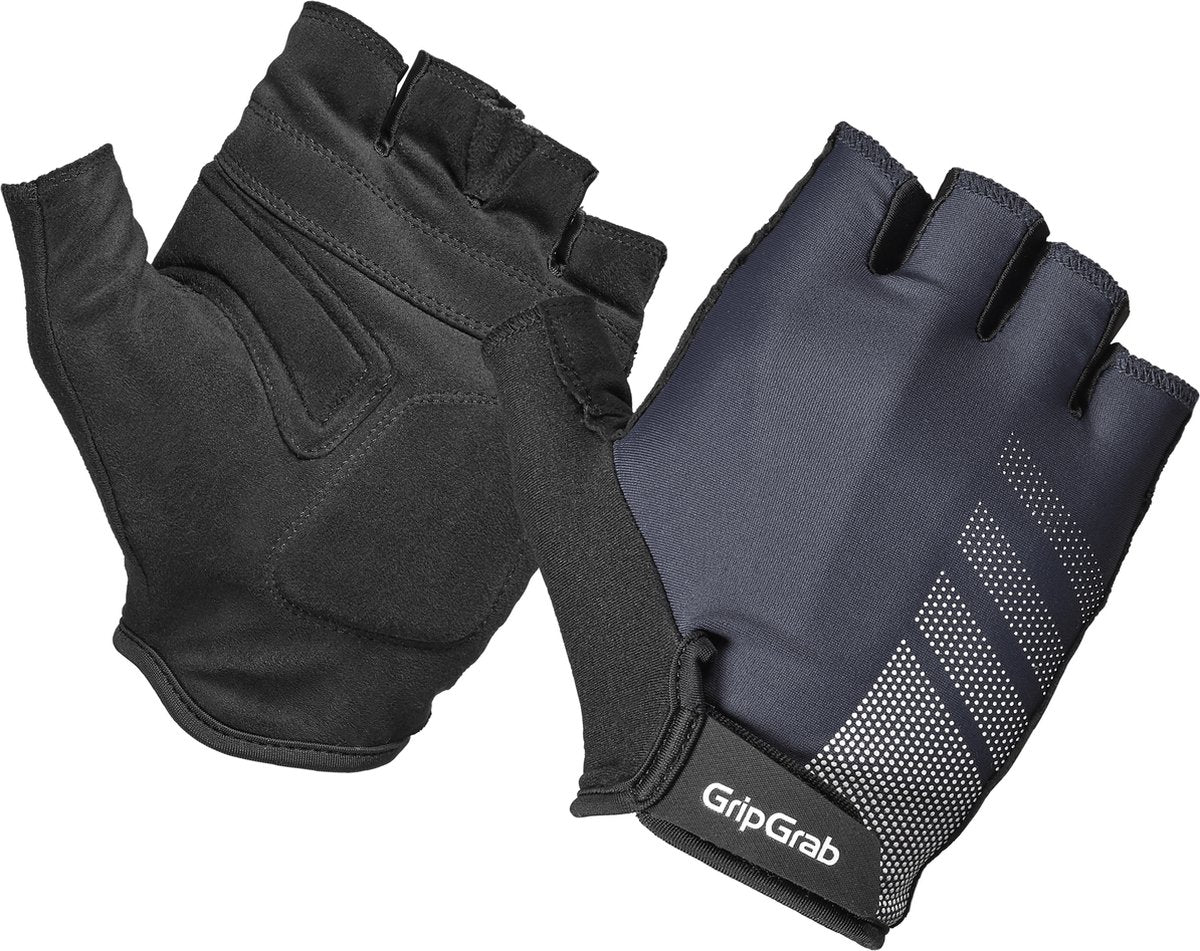 Gripgrab - gants de cyclisme d'été à doigts courts ride rc lite avec rembourrage - bleu marine - unisexe - taille m