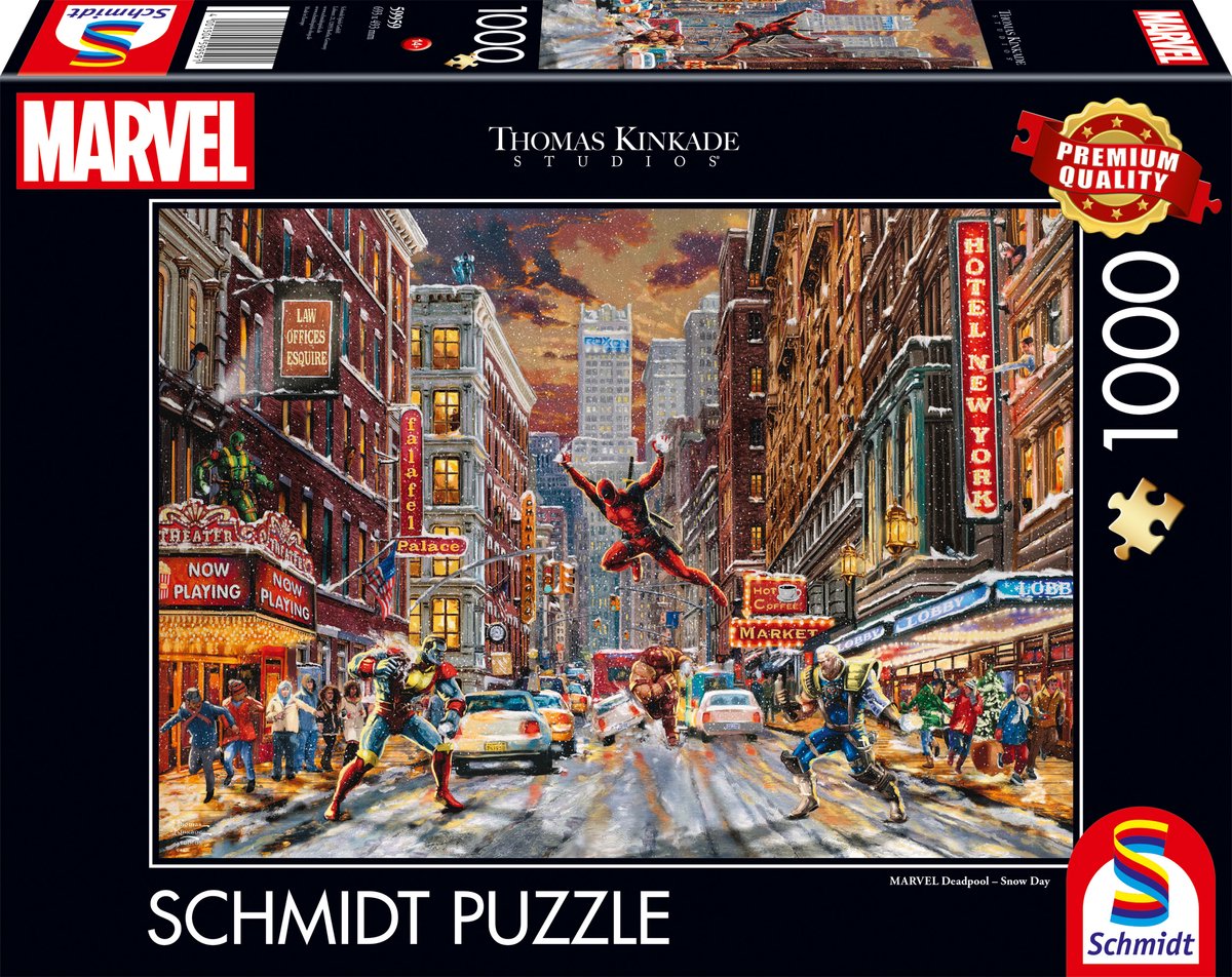 Schmidt - puzzle - merveille - Deadpool, Snow Day - Thomas Kinkade Studios - 1000 pièces - adultes - à partir de 12 ans