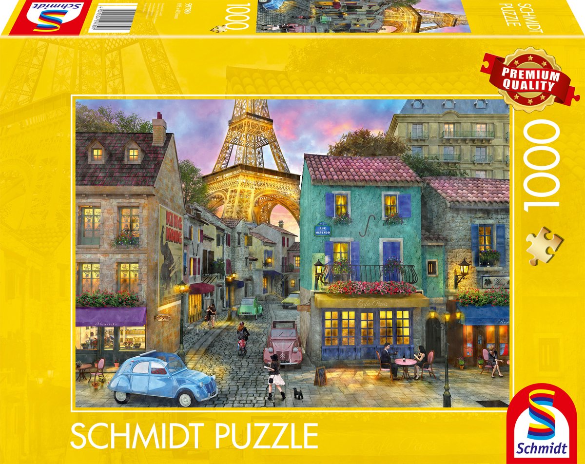 Schmidt - puzzle - dans les rues de Paris - 1000 pièces - adultes - à partir de 12 ans