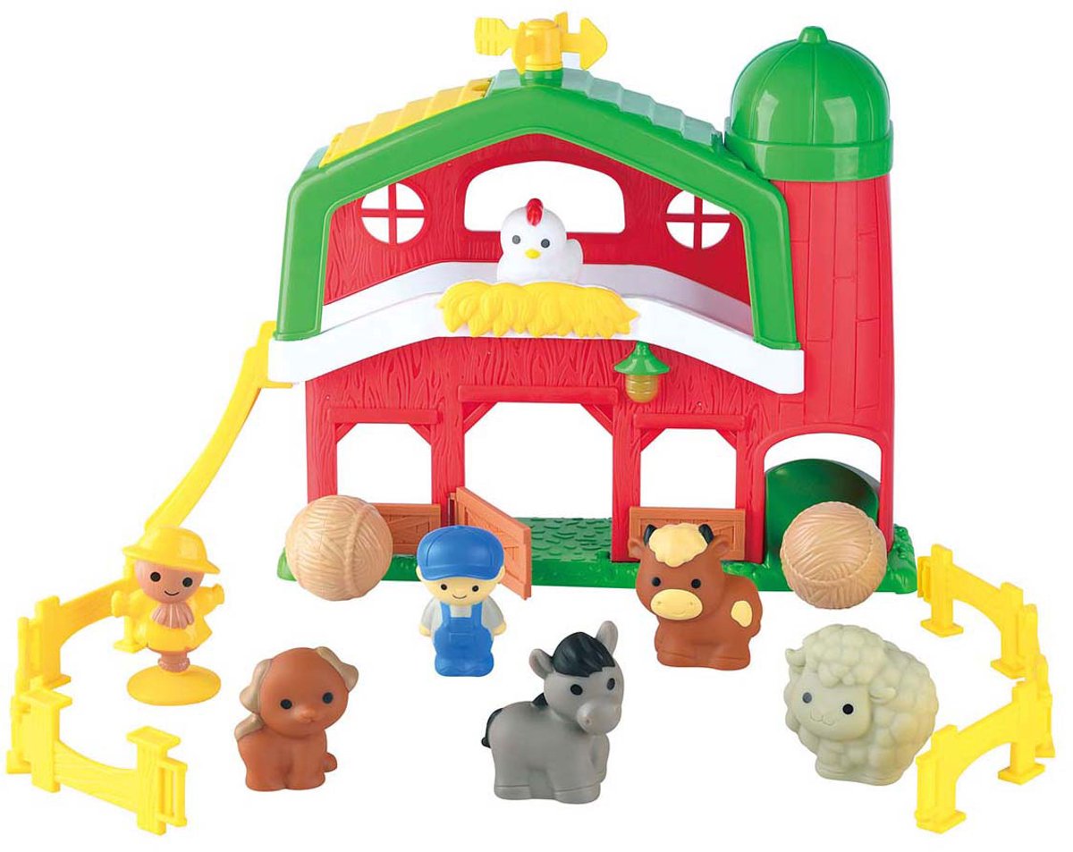 Ensemble de jeu Ferme Playgo avec animaux - 17 pièces.