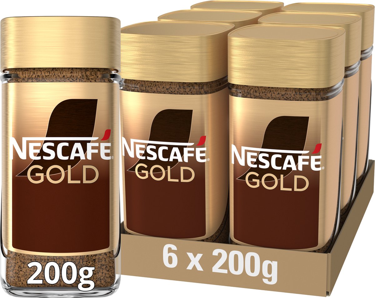 Café instantané Nescafé gold - 6 pots x 200g