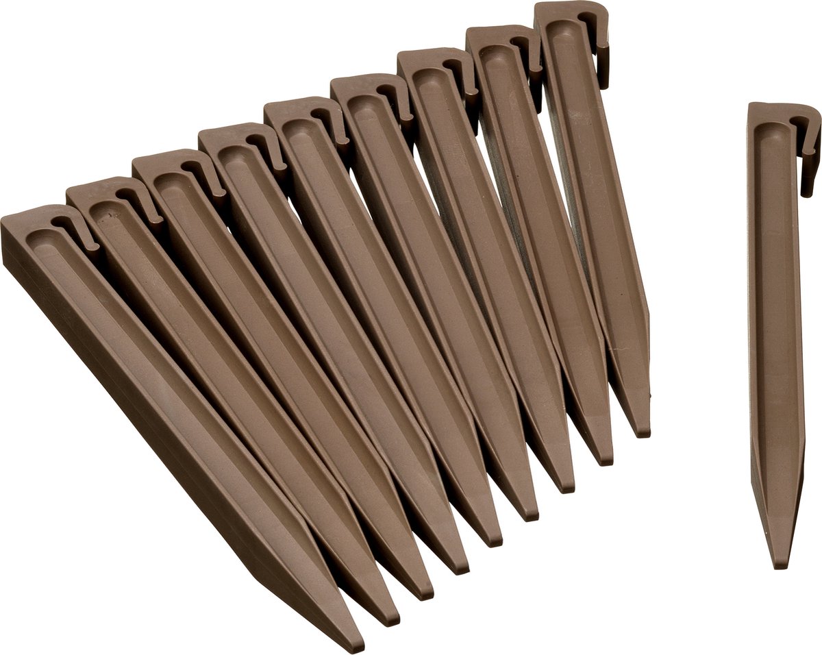 Nature - piquets de terre (10 pcs.) - h26,7cm - taupe - pour bordures