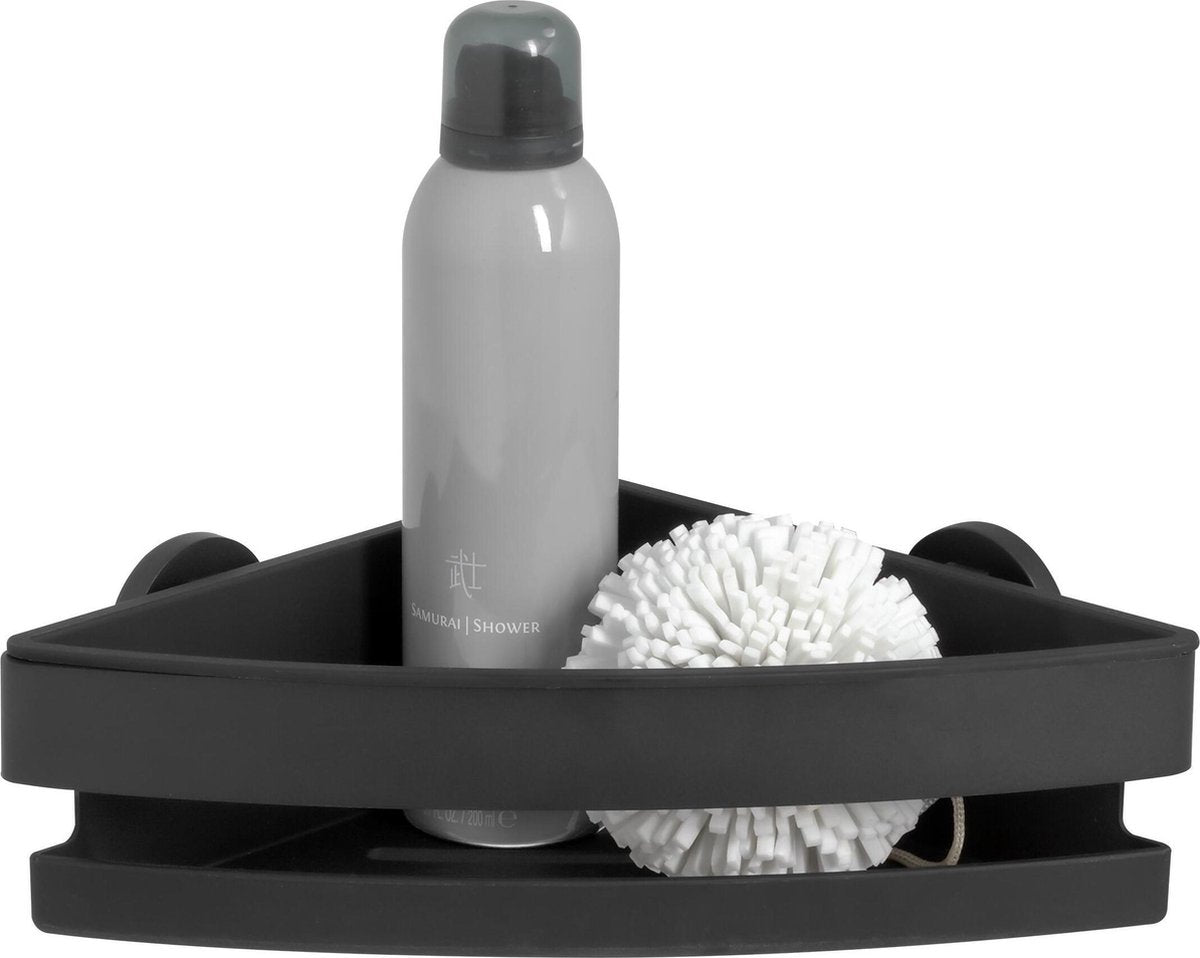 Tiger midi - support de douche - panier de douche d'angle 22 cm - noir