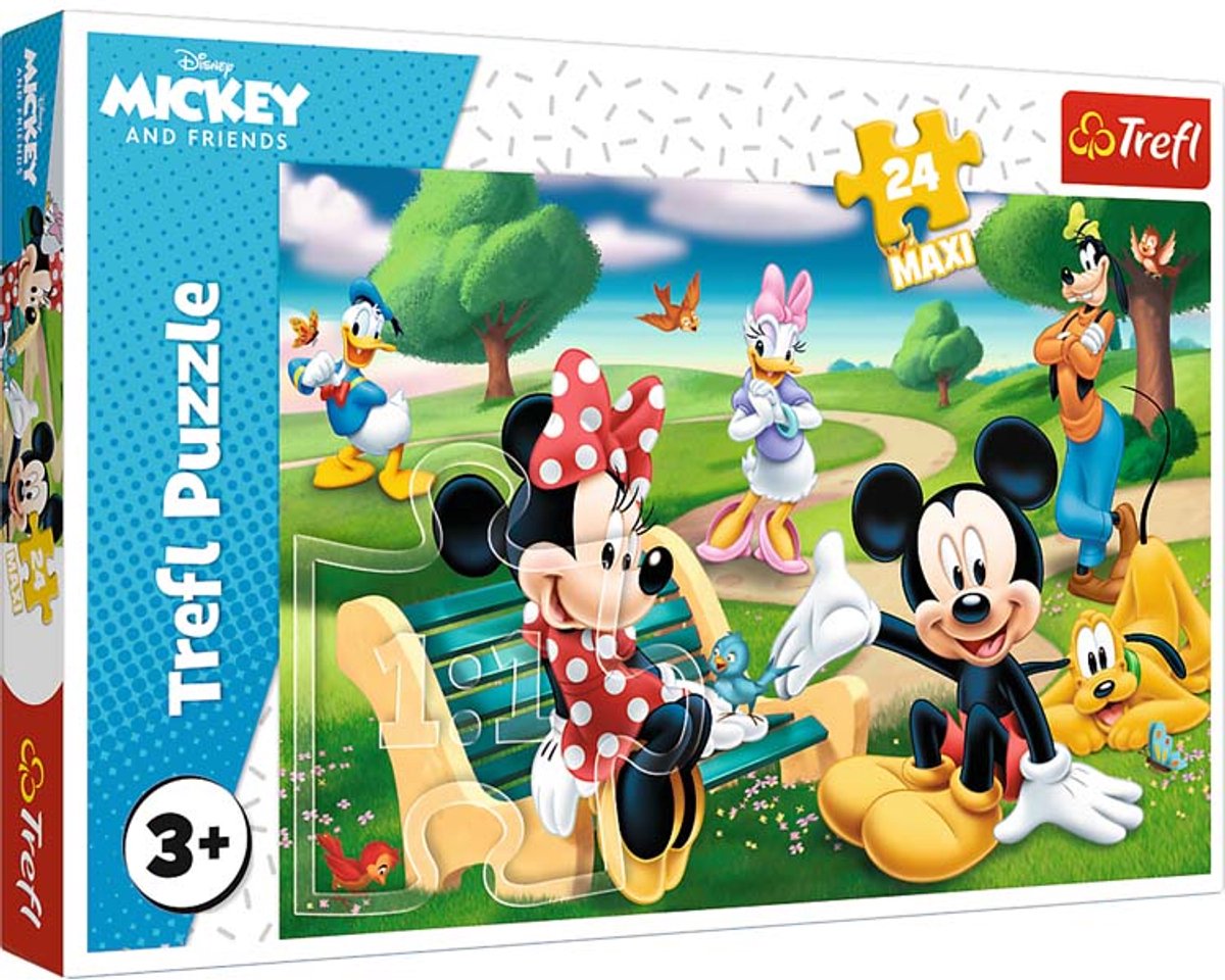 Puzzle Trefl - amis mickey mouse - puzzle en carton disney 24 pièces.