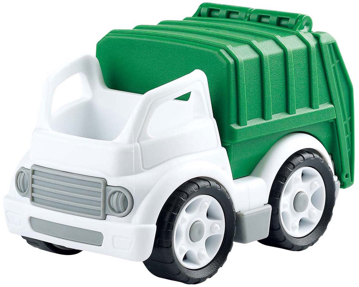 Camion poubelle bio Playgo blanc vert - 15cm