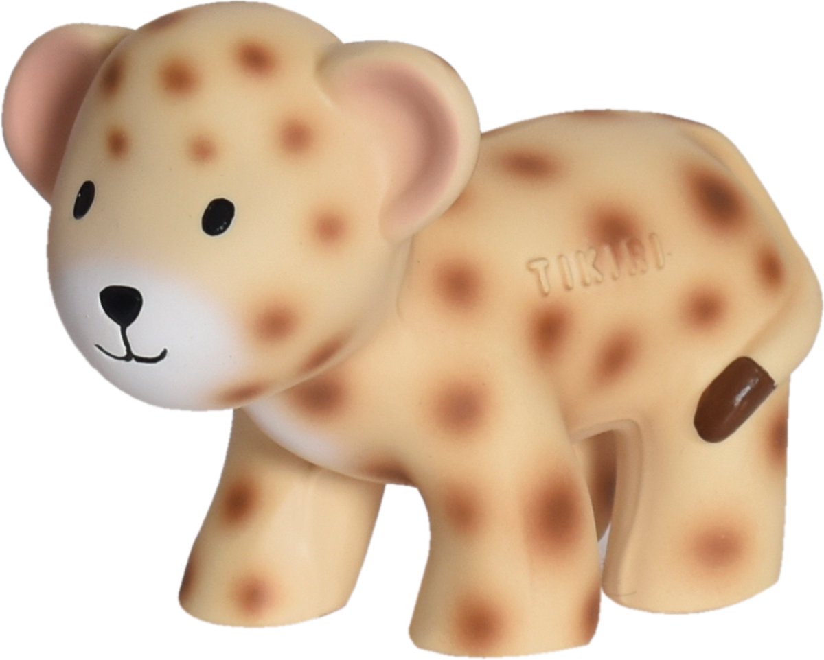 Tikiri mon premier zoo - léopard - caoutchouc naturel - avec clochette - 0 ans
