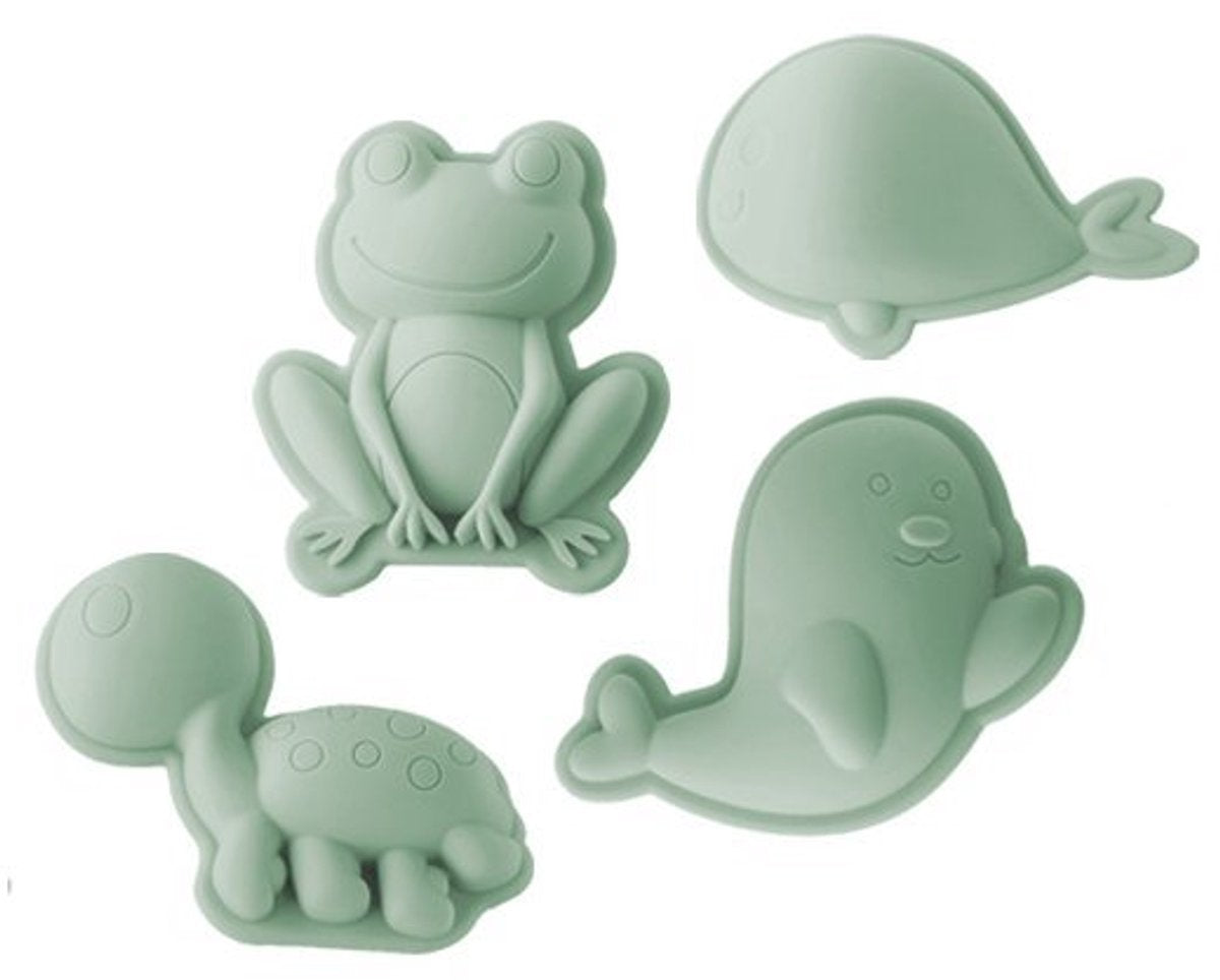 Moules à sable Scrunch - menthe - pliables - recyclables