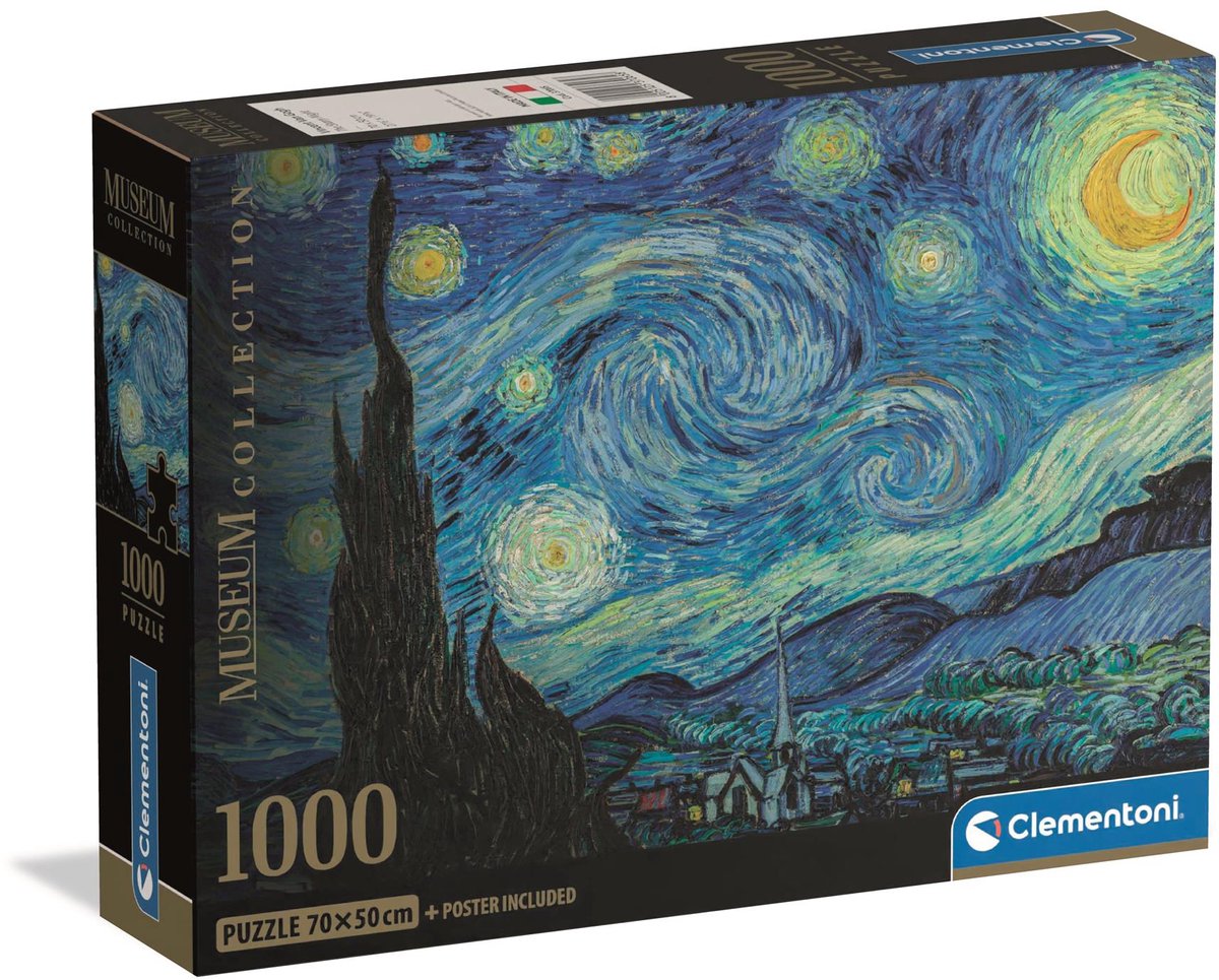 Clementoni - puzzle - 1000 pièces - la nuit étoilée - puzzle pour adultes - collection de haute qualité