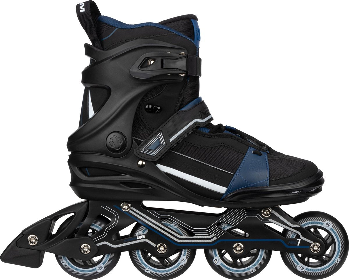 Nijdam inline skates - alu chassis - circuit cruiser - maat 44- zwart