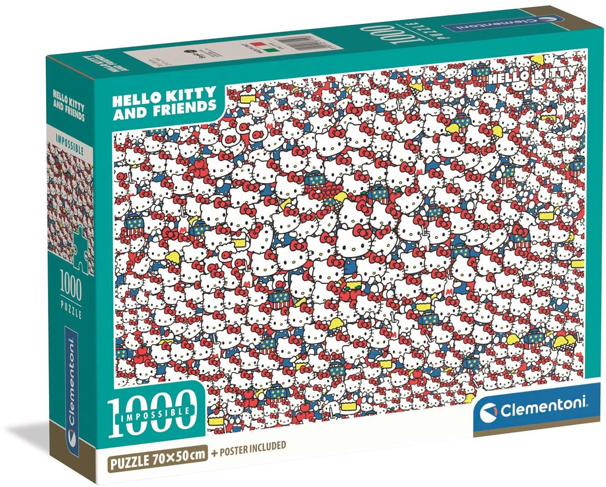 Clementoni Puzzle impossible Hello Kitty - 1000 pcs.