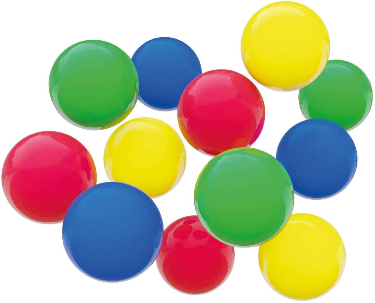 Billes Hubelino en plastique - 12 pcs.