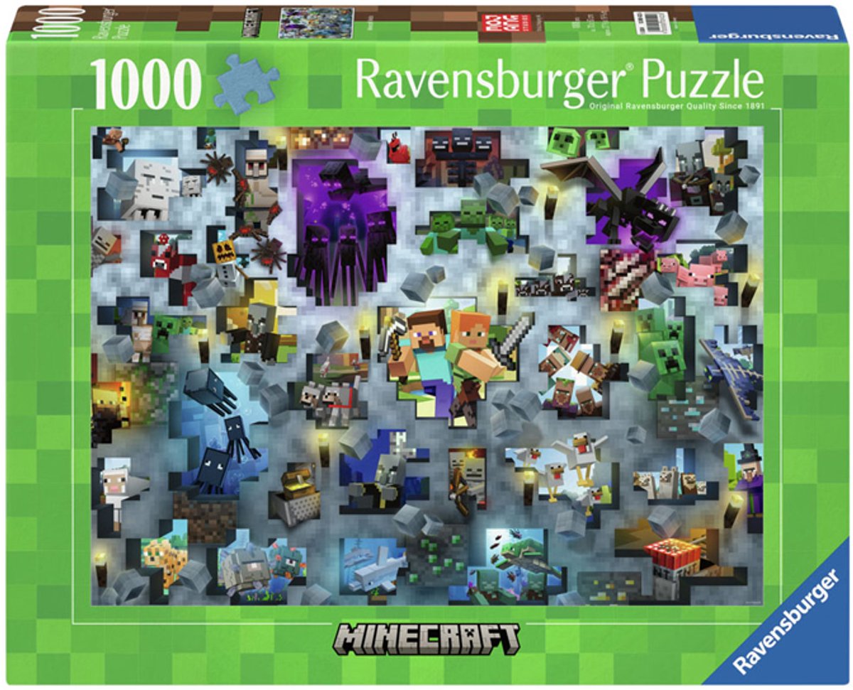 Puzzle Ravensburger Minecraft - Puzzle de 1000 pièces.