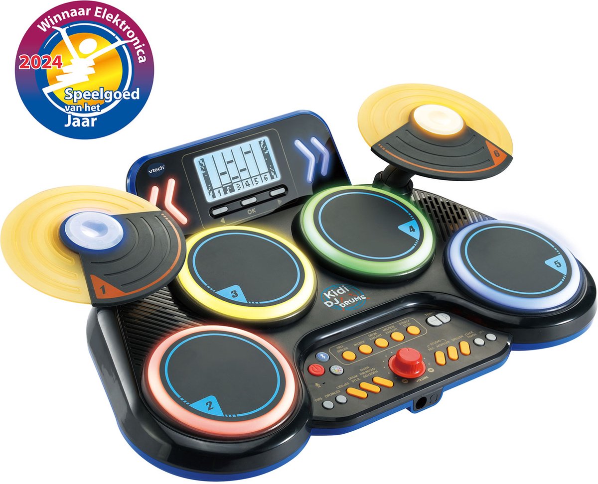 Vtech kidi DJ drums - jouets interactifs - stimule la créativité - y compris fonction d'enregistrement Bluetooth - jouets à partir de 6 ans