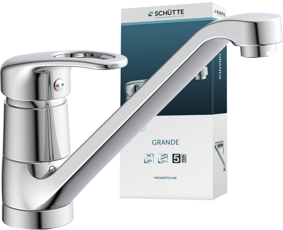 Robinet de cuisine Schütte grande - mitigeur - bec bas et pivotant - chrome