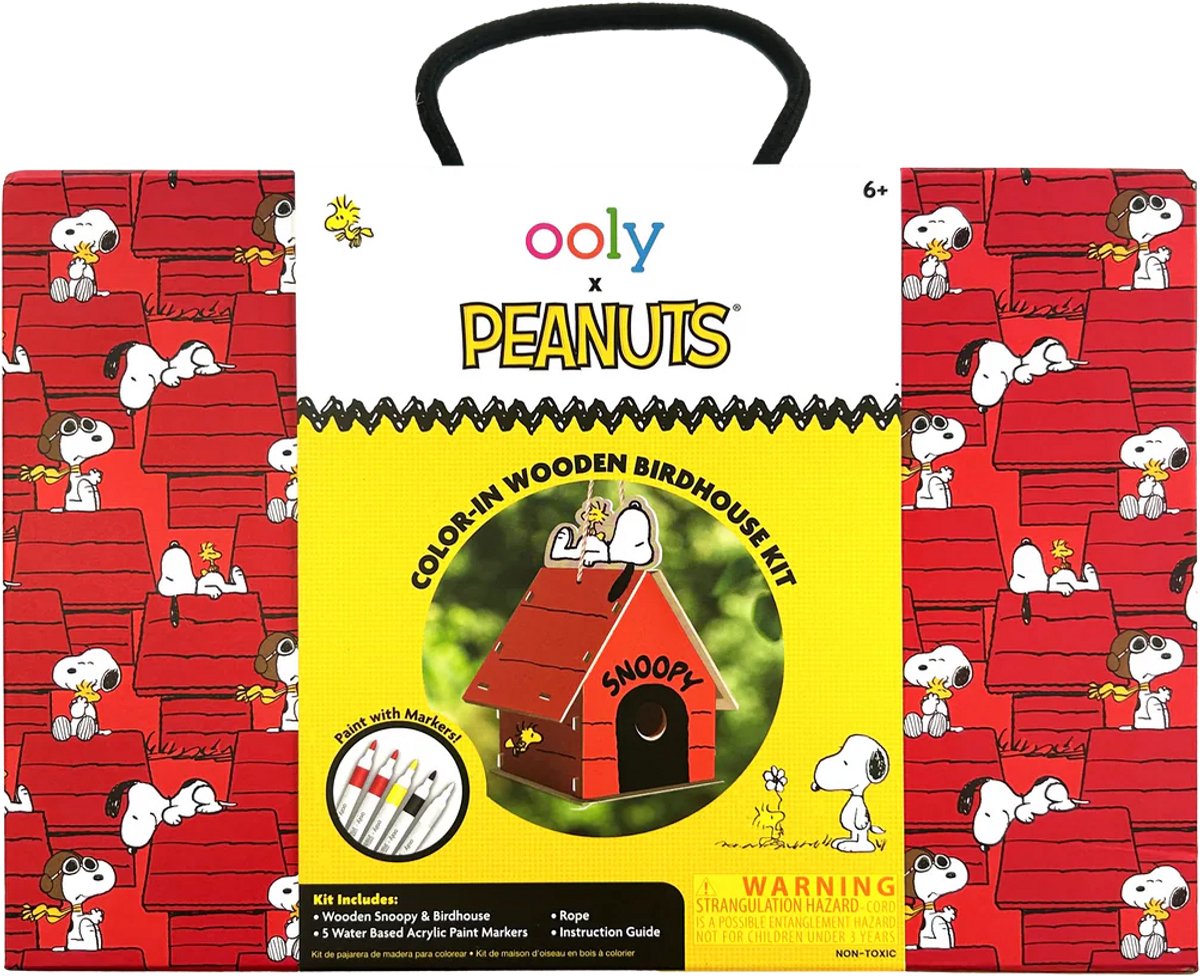 Ooly - x cacahuètes - d.i.y. Nichoir en bois Snoopy + 5 feutres peinture acrylique