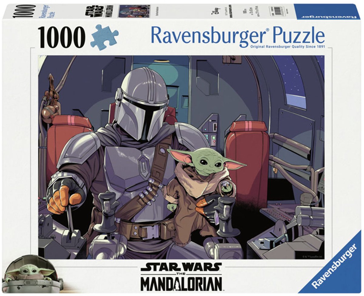 Puzzle Ravensburger Star Wars Le Mandalorien - Puzzle de 1000 pièces.