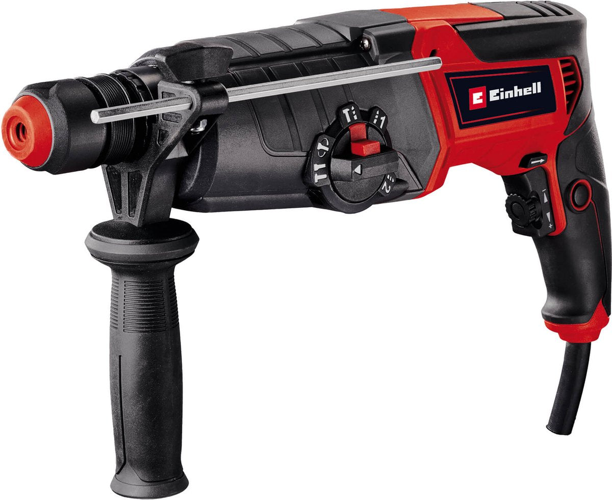 Marteau perforateur électrique Einhell te-rh 950 5f - 950 w - nombre de coups : 4 500 min - 3 ans - sds-plus - 5 fonctions : marteau perforateur burineur avec sans verrouillage - incl. mallette de transport et de stockage