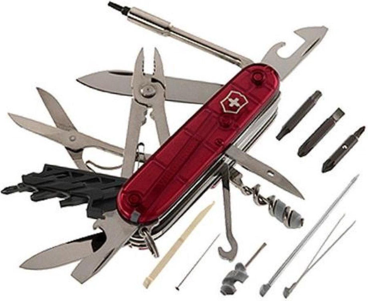 Victorinox Swiss Army Cyber Tool 34 fonctions transparent rouge